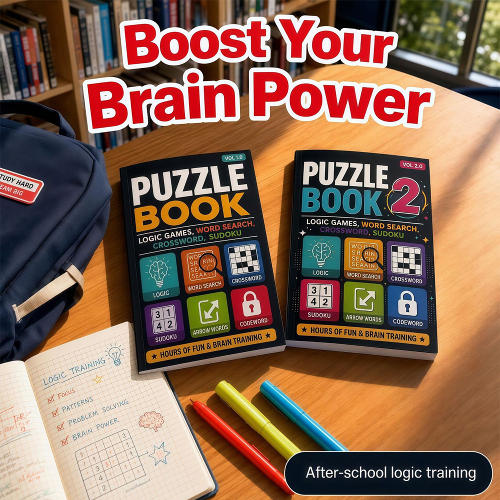 Party Games New Year - Puzzle Book-Logic Games, World Search,CROSSWORD,SUDOKU Puzzle