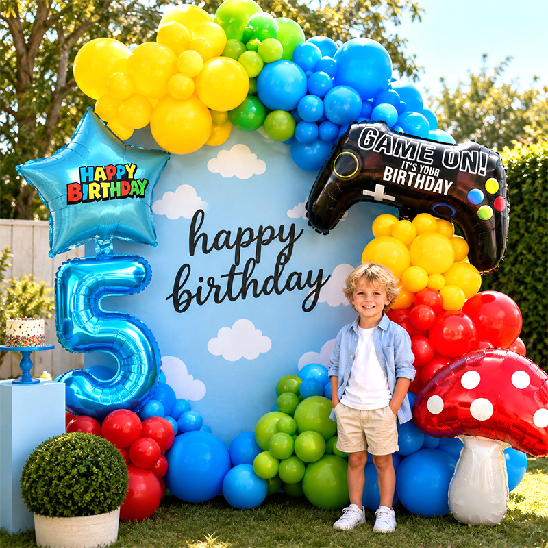 Party Games Mario - Super Bors Video Game Party Balloon