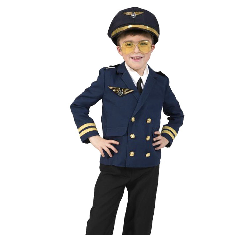 Party Games Group - Children Halloween Costume Aircraft Captain's Uniform