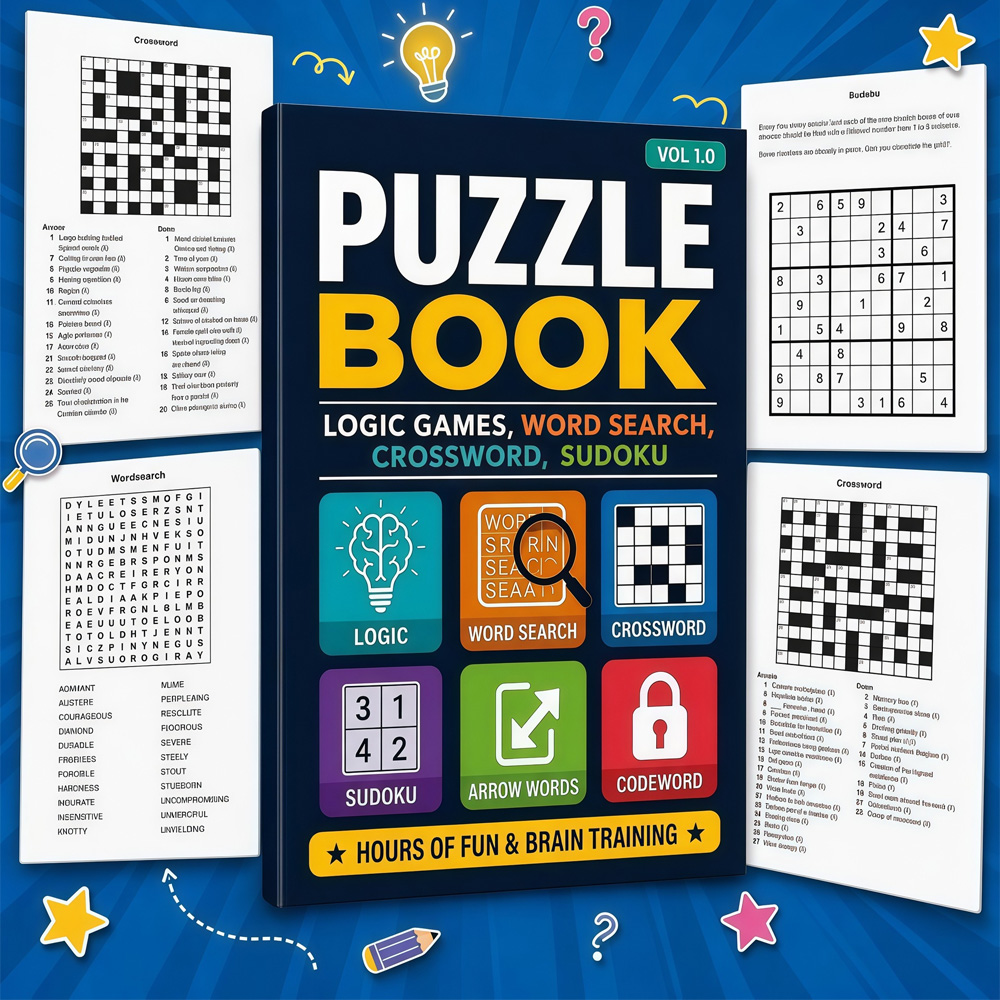 Puzzle Book-Logic Games, World - đánh giá và giá Party Games New Year
