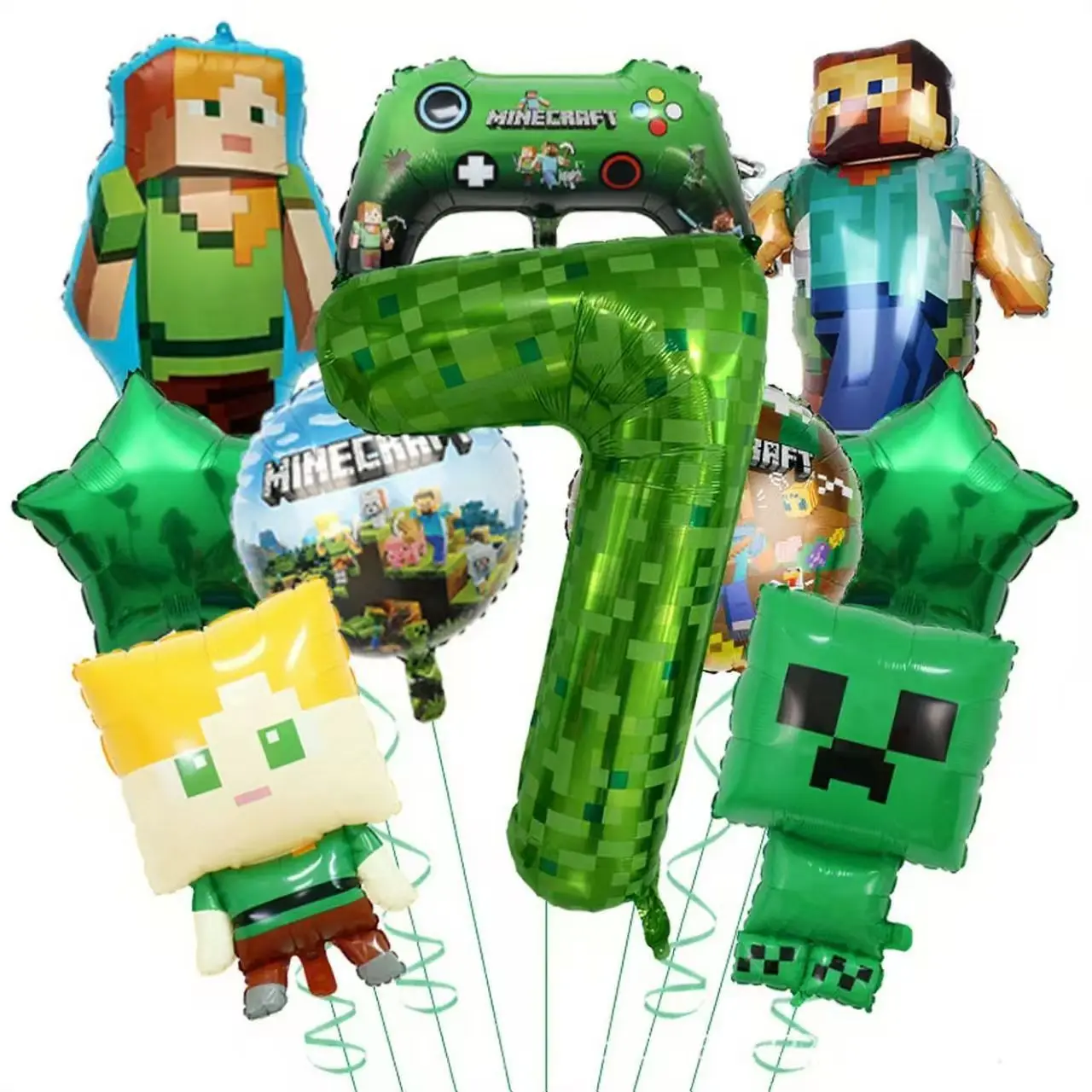 Hot New Green Digital 1-9 Pixe - đánh giá và giá Party Games Minecraft