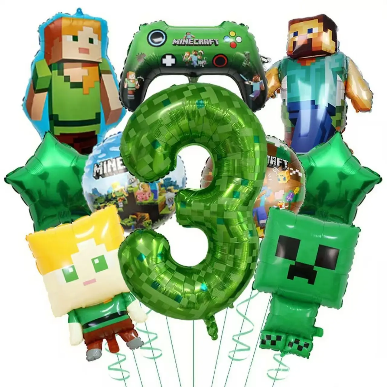 Hot New Green Digital 1-9 Pixe - đánh giá và giá Party Games Minecraft