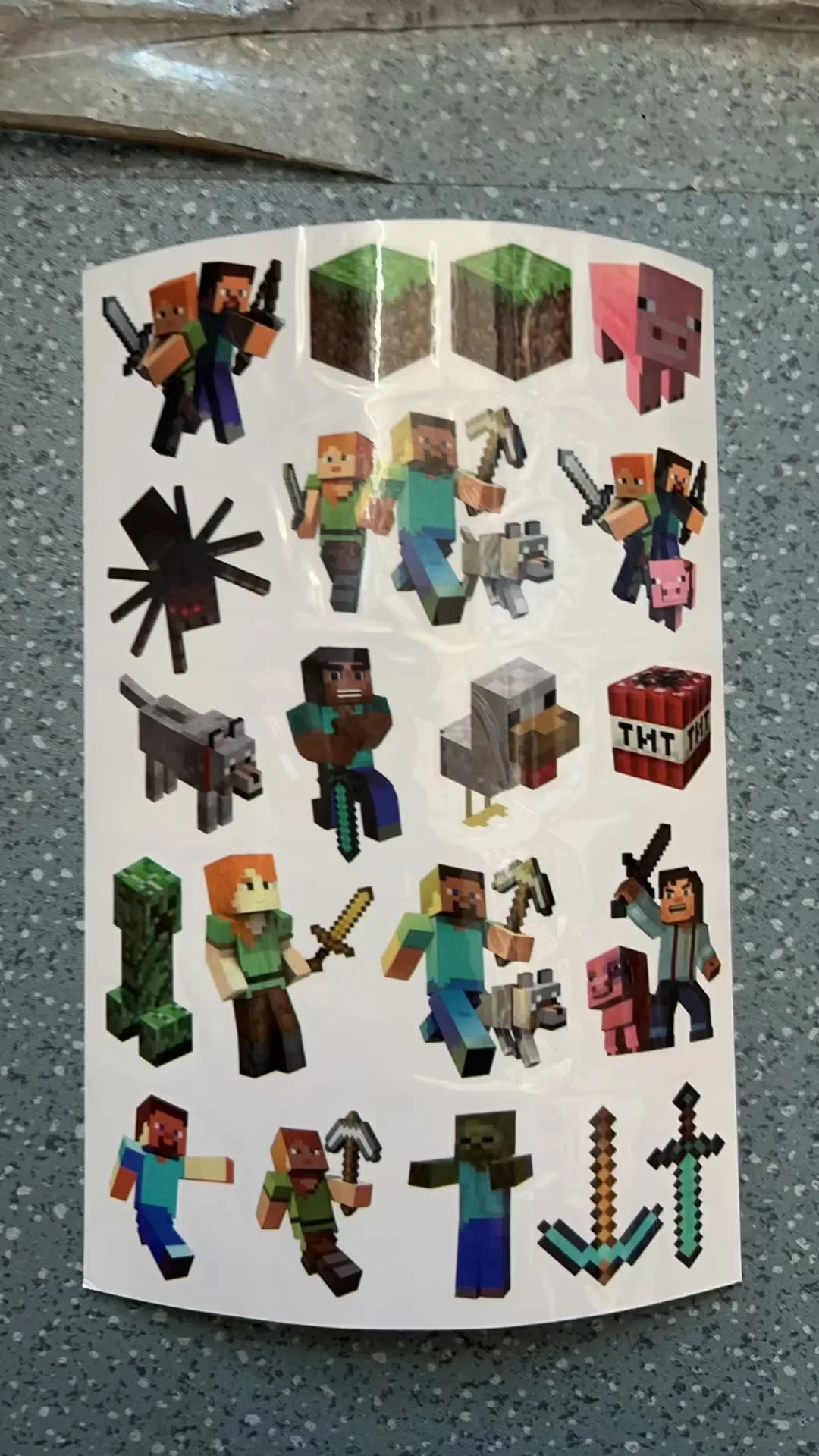 Cartoon Cute Minecrafte Tattoo - đánh giá và giá Party Games Minecraft