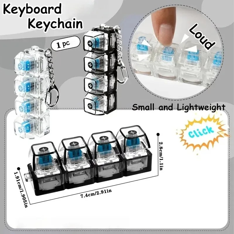 LED Keyboard Keychain Fidget T - đánh giá và giá Party Games For Adults And Kids