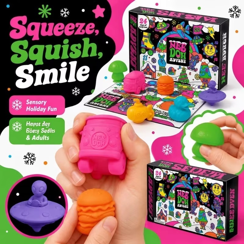 2026 NeeDoh Advent Calendar 3D - đánh giá và giá Party Games New Year