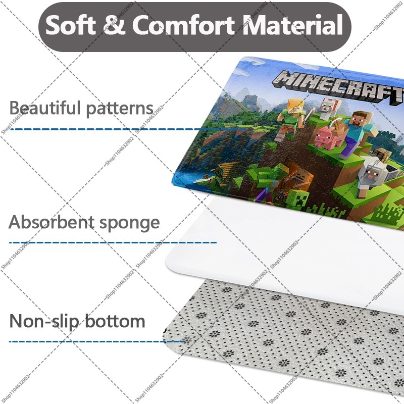 Minecrafted Flannel Floor Mats - đánh giá và giá Party Games Minecraft
