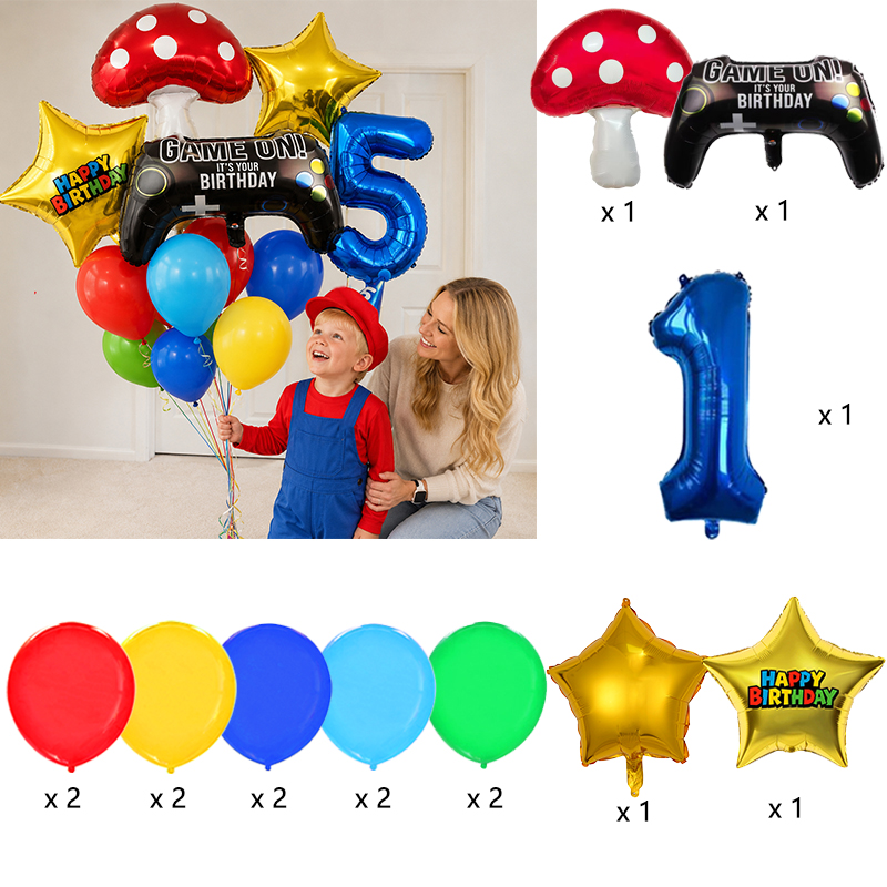 Superbors Game Theme Balloon S - đánh giá và giá Party Games Mario