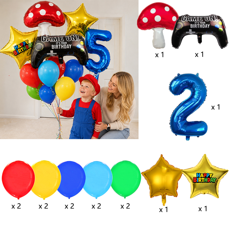 Superbors Game Theme Balloon S - đánh giá và giá Party Games Mario