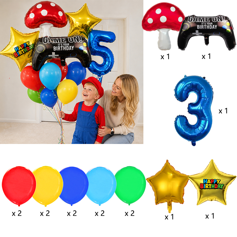 Superbors Game Theme Balloon S - đánh giá và giá Party Games Mario