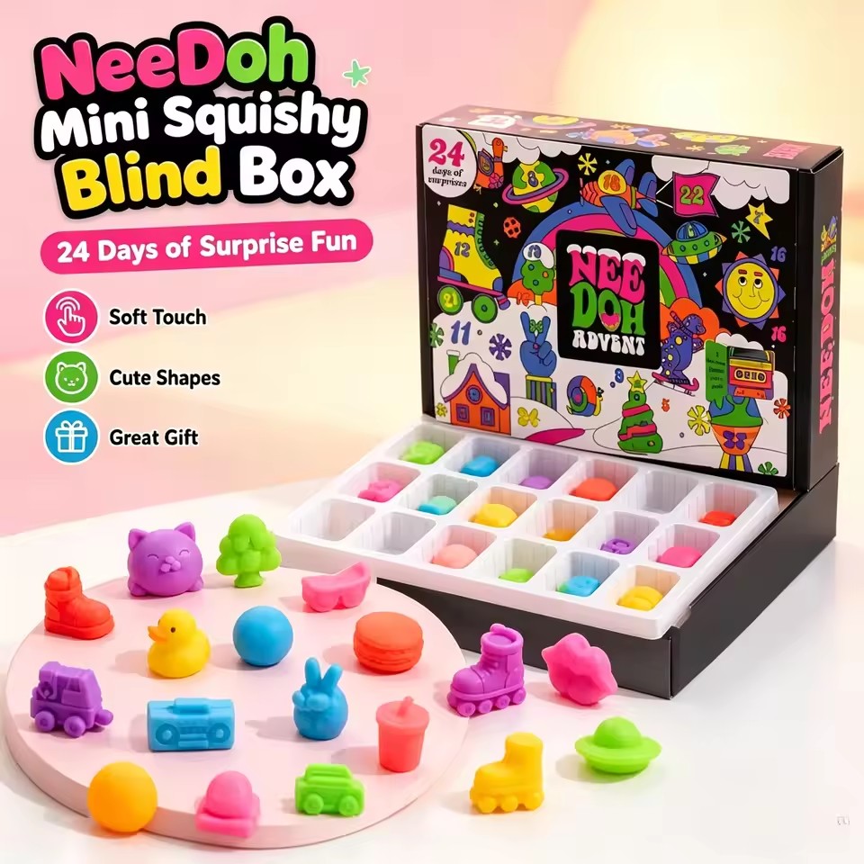 2026 NeeDoh Advent Calendar 3D - đánh giá và giá Party Games New Year